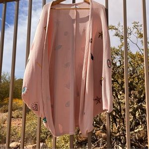 ⬇️💲Lauren Moshi NWT Womens Cardigan Wrap Isla Crystal Glam Color Blush